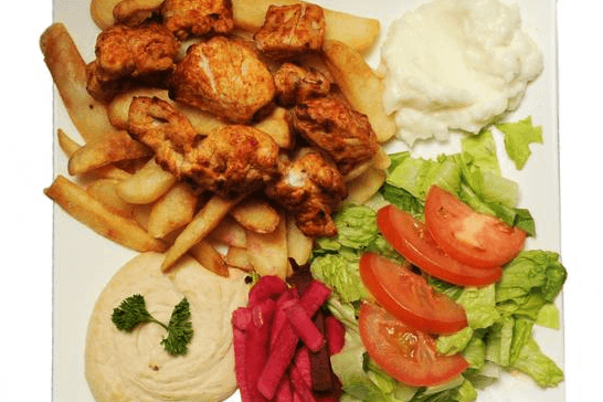 Plat de shish taouk