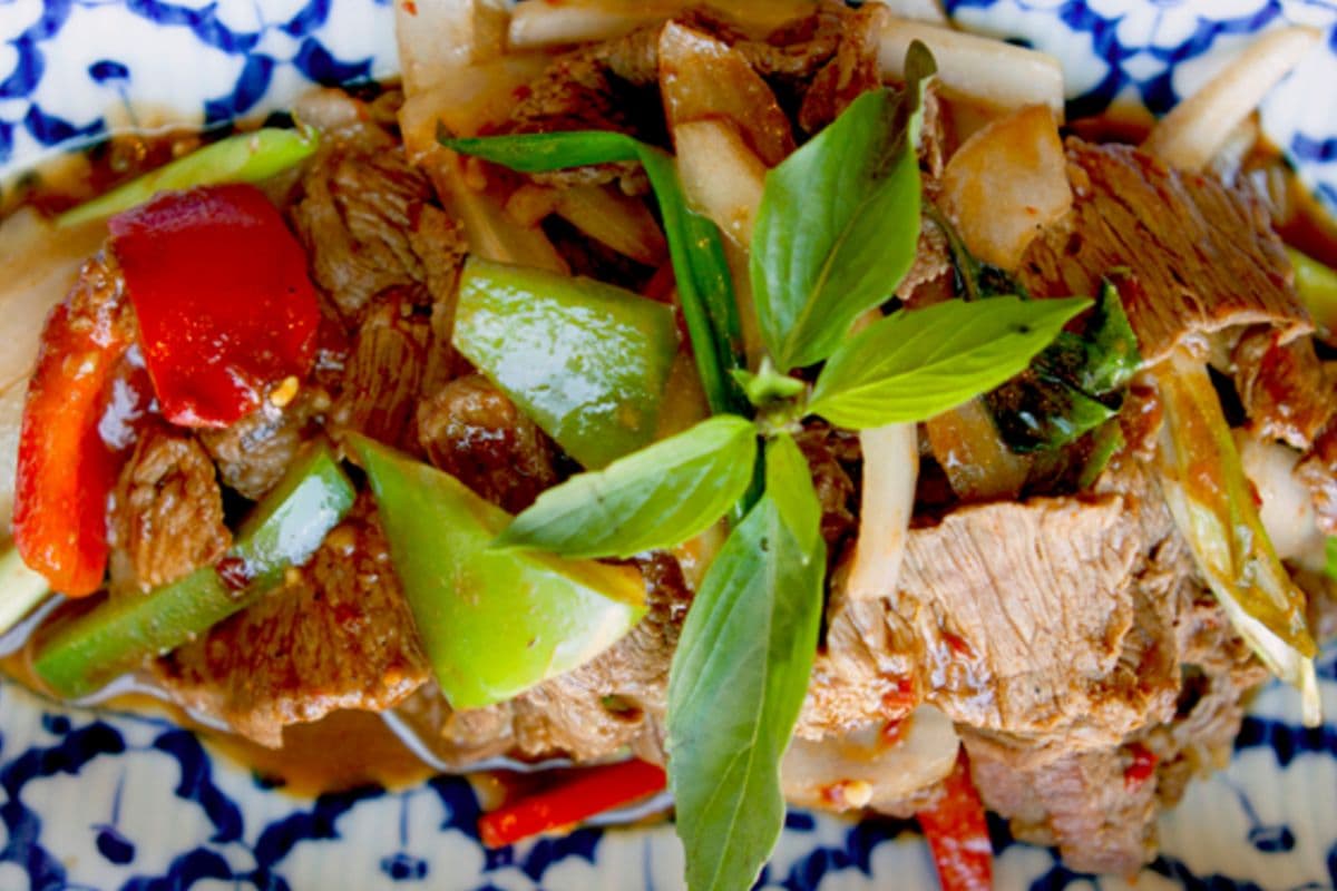 Basil Beef Stir Fry with Rice (Pad Bai Krapao)