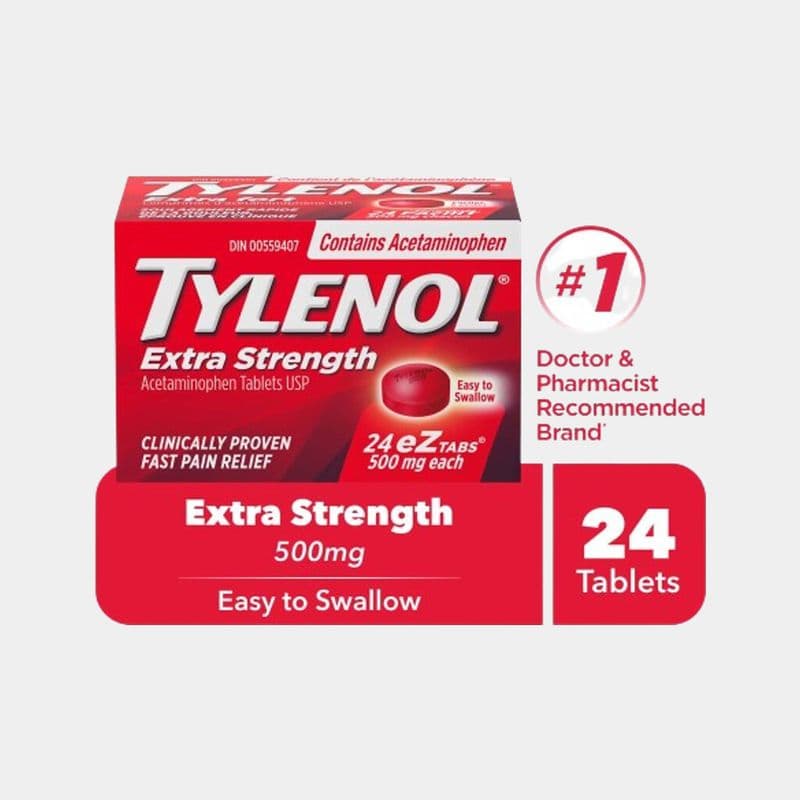 Tylenol Acetaminophen 500mg Pain Relief Tablets (24 Ct)