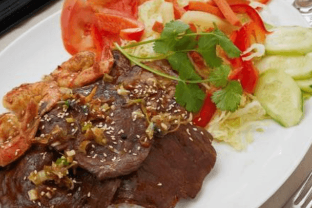 Boeuf et crevettes / Beef and Shrimp