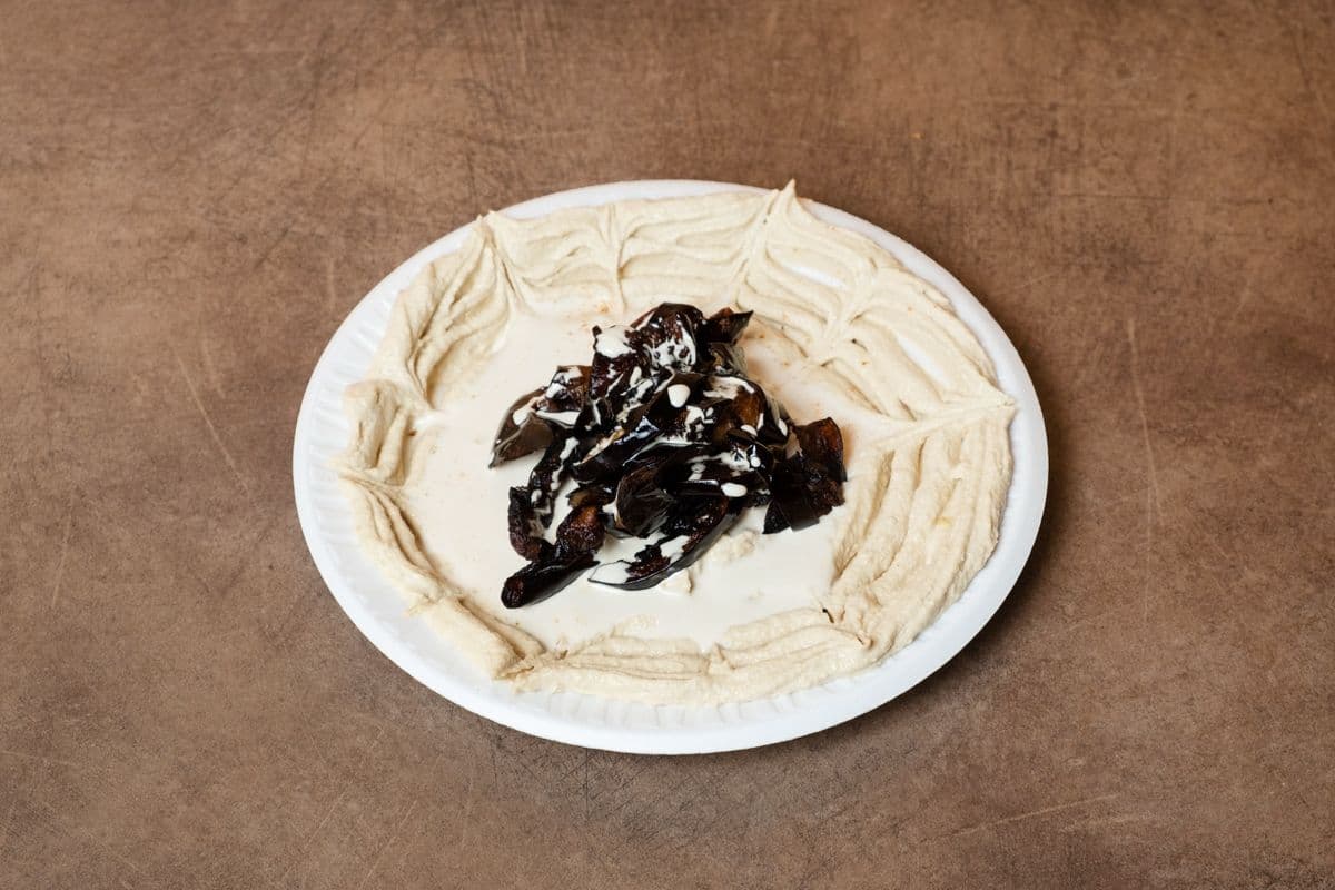 Hummus with Fried Eggplant