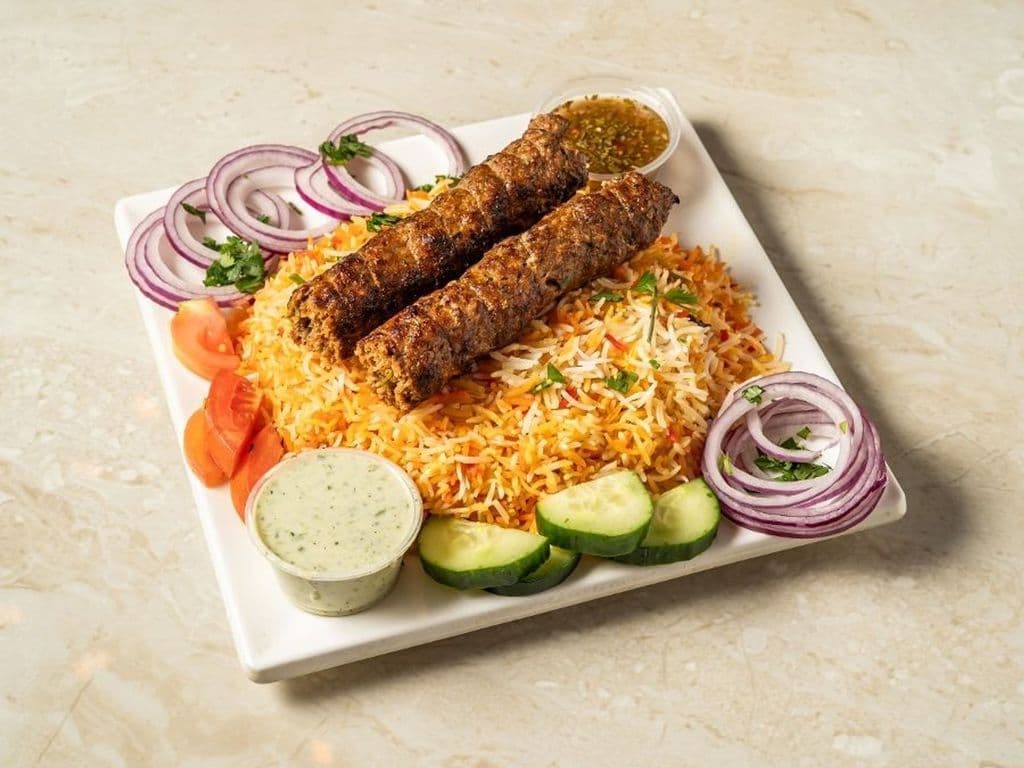Beef Seek rice platter