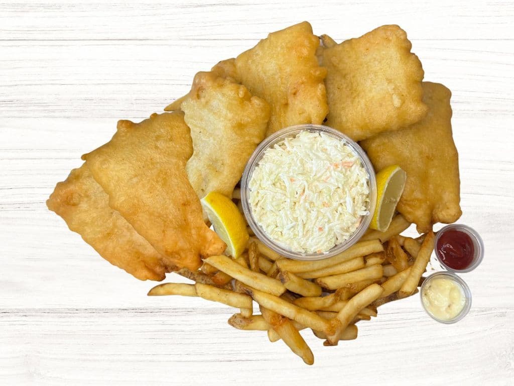 6-Pc Haddock Fish, 3x Fries, 1 XL Coleslaw