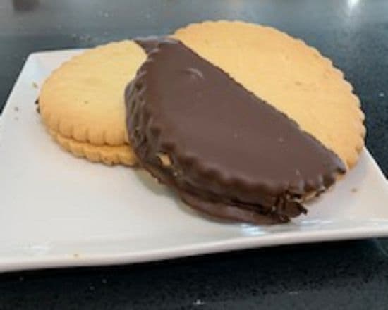 Biscuit sablé moitié chocolat / Half Chocolate Shortbread Cookie