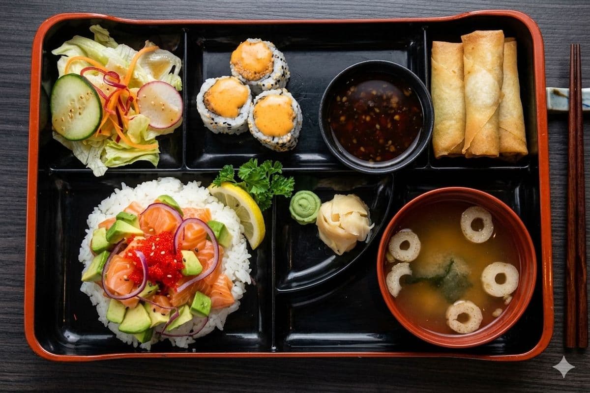 Salmon Bento With Miso