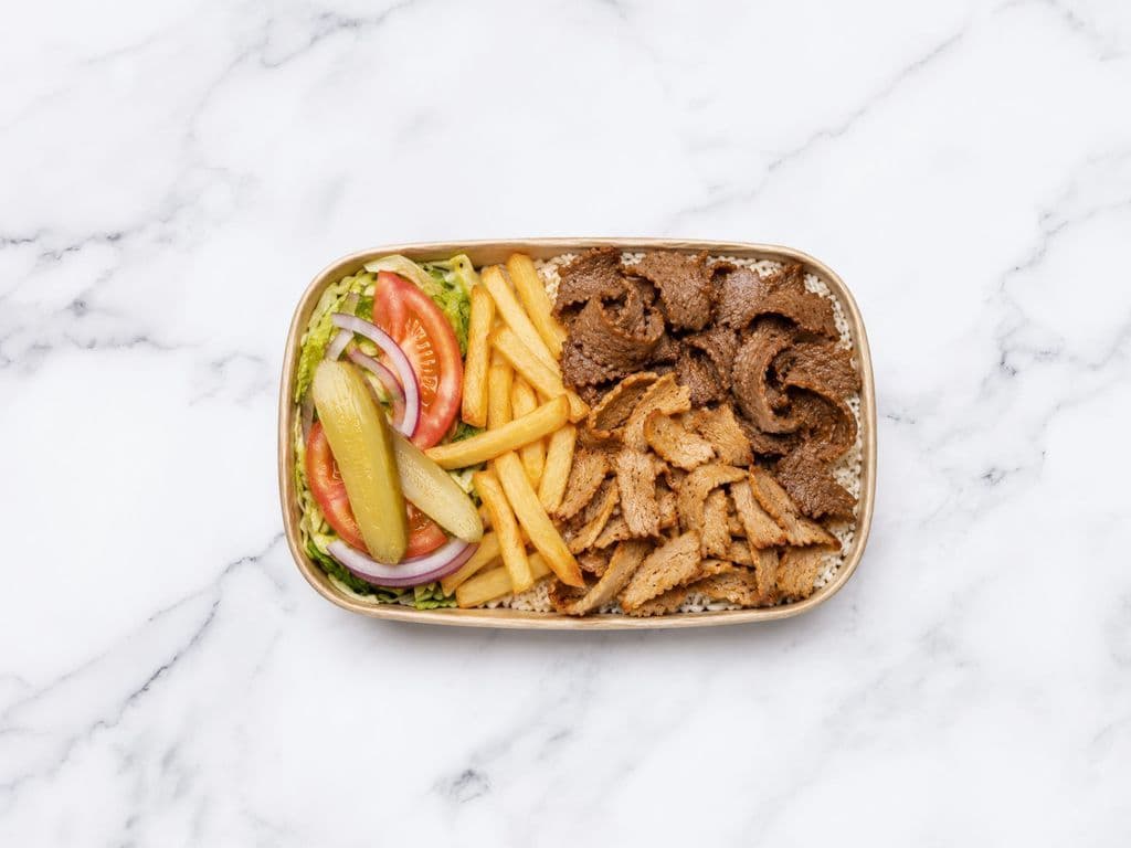 Junior Beef and Chicken Mix Shawarma (Doner) Bowl