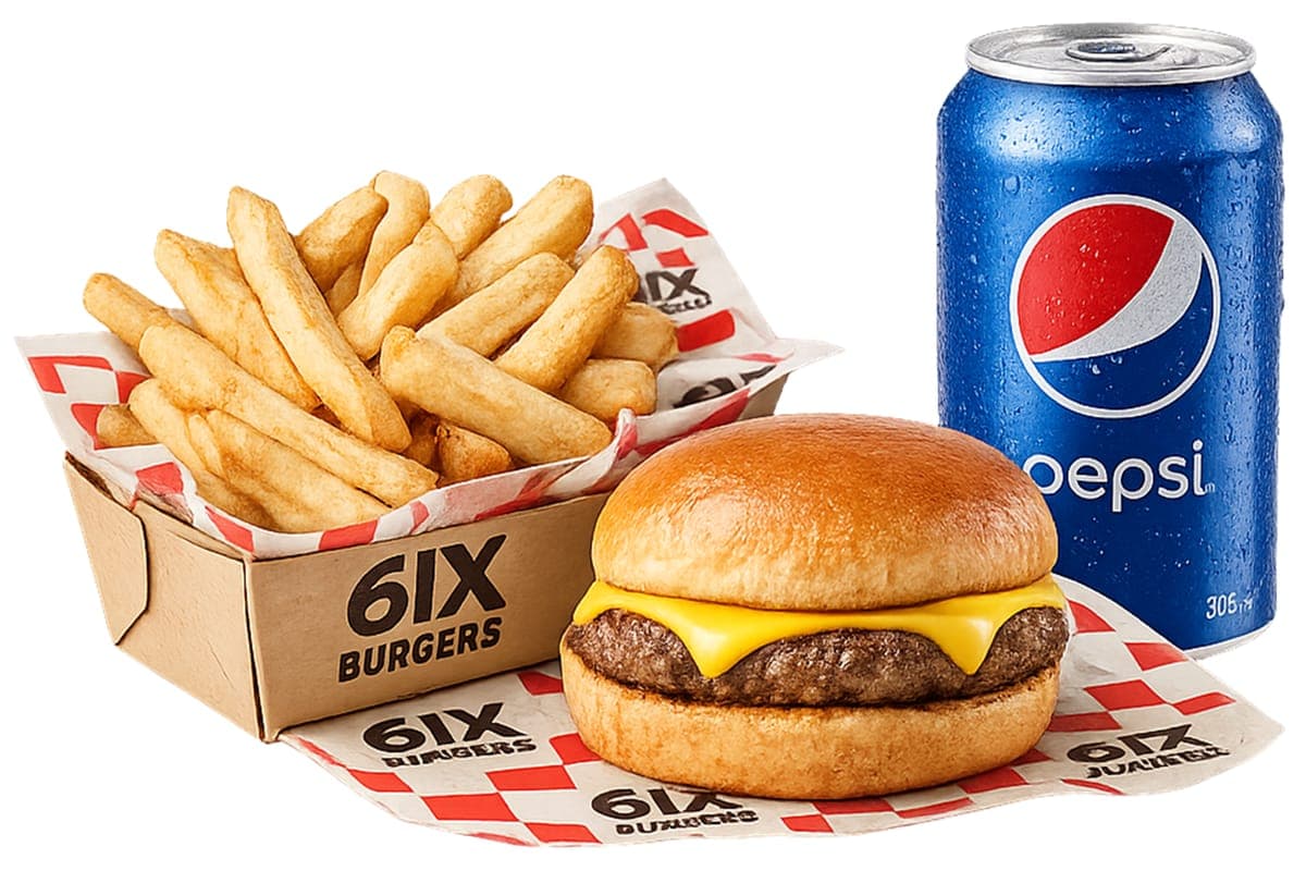 Kid's Beef Burger with Fries and Pop
