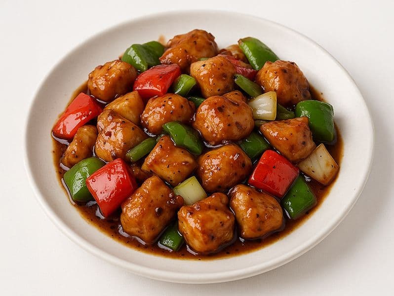 Stir-Fried Black Pepper Chicken 黑椒鸡丁