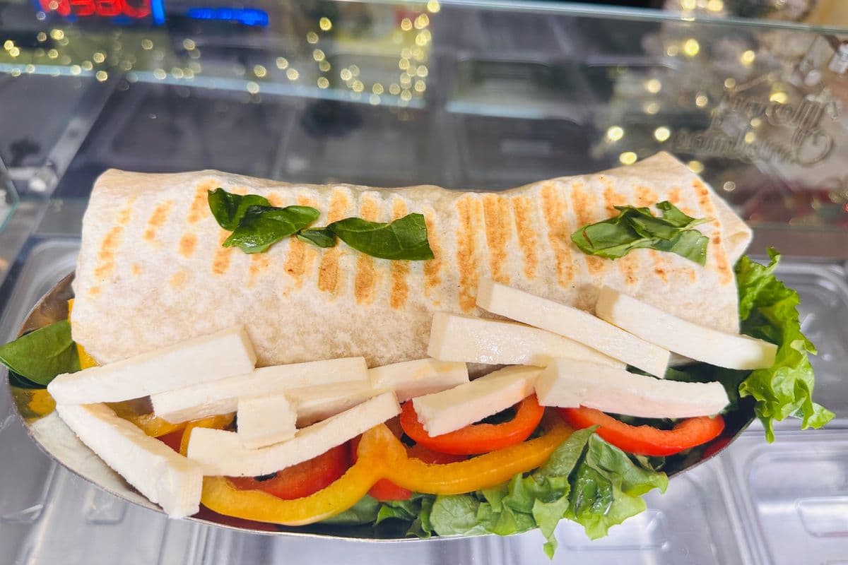 GRILLED CHICKEN BURRITO.