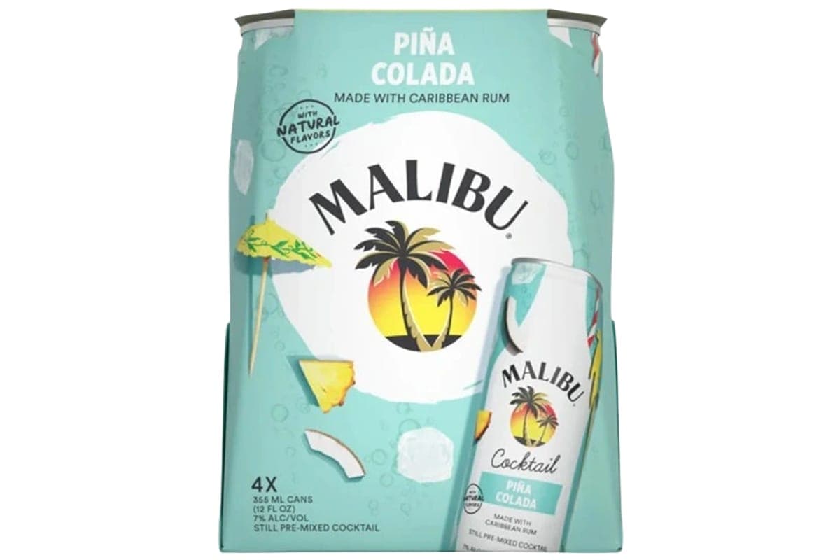Malibu Pina Colada 355ml 4pk Can