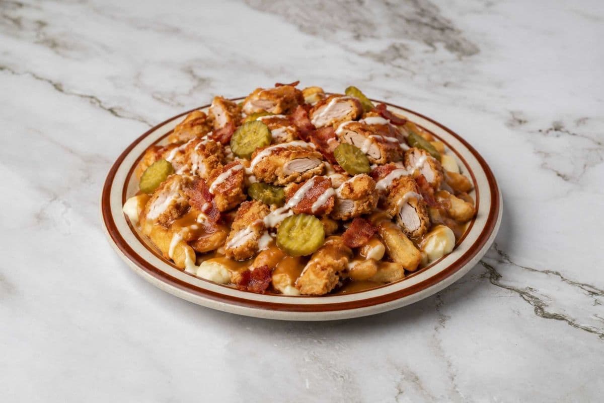 2. Chicken Bacon Pickle Poutine
