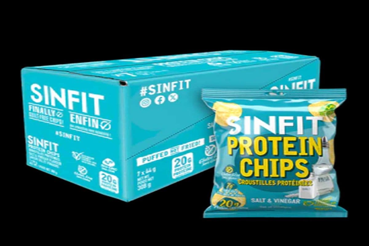 SINFIT PROTEIN CHIPS SALT & VINEGAR (44G) (180 Cal)