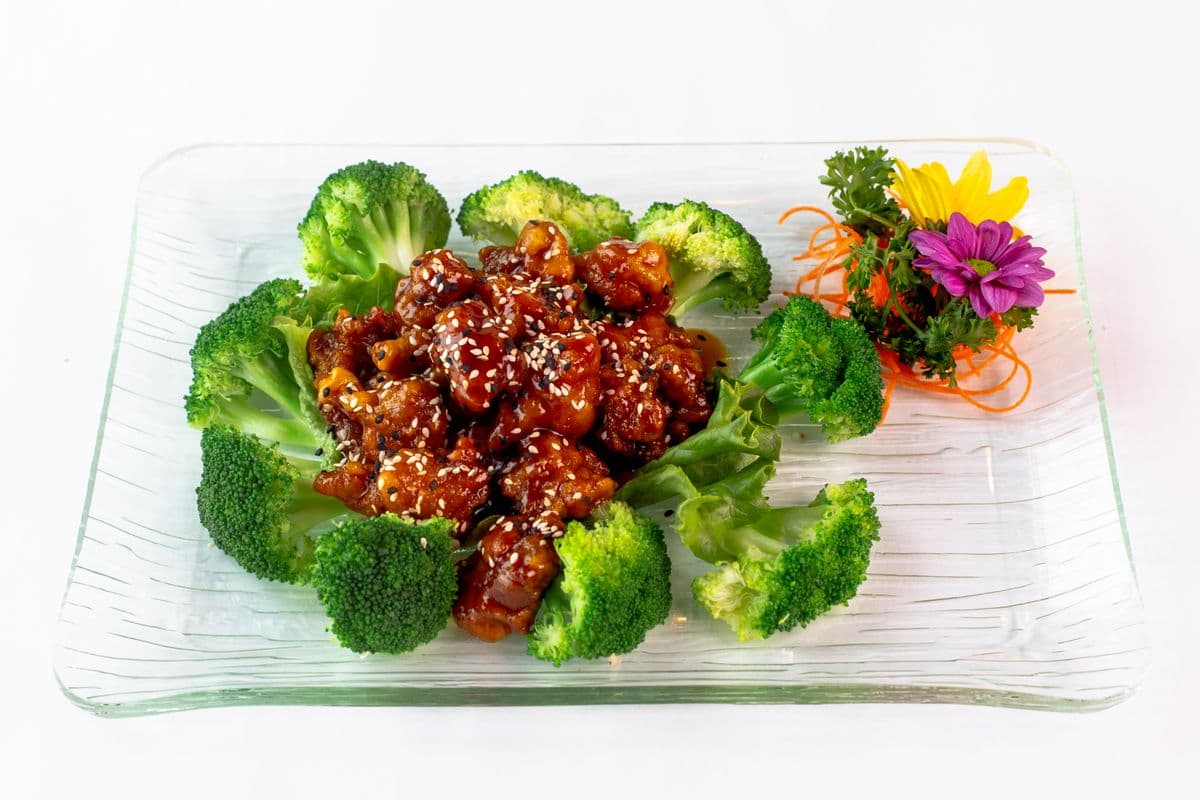 80. Sesame Chicken with Rice