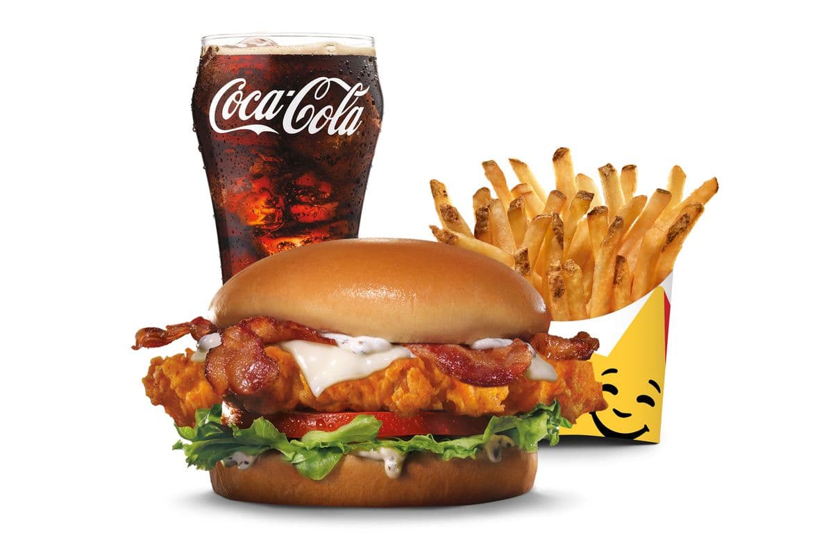 Hand-Breaded Bacon Swiss Crispy Chicken Sandwich Combo