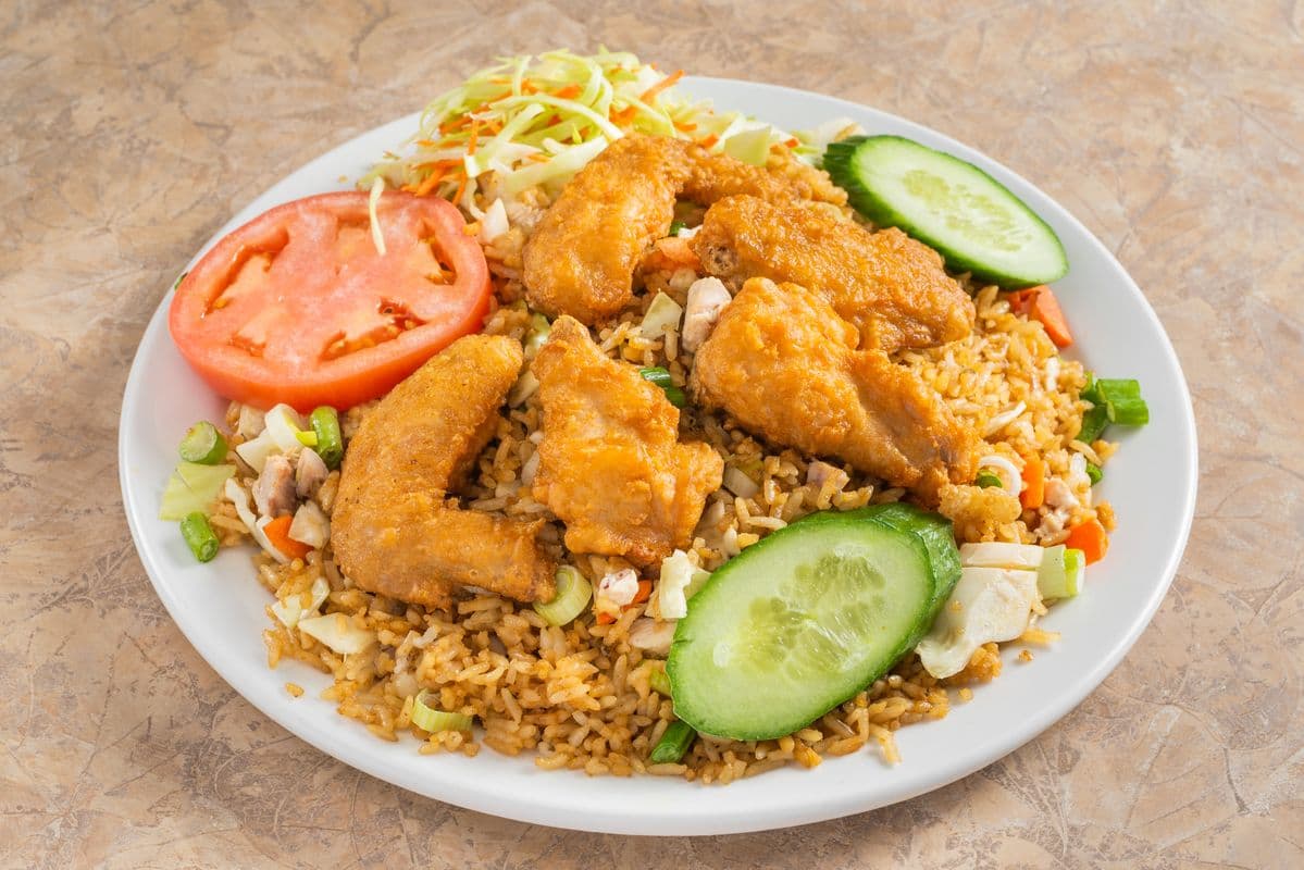 81. Chicken Fried Rice (Wings on Top)