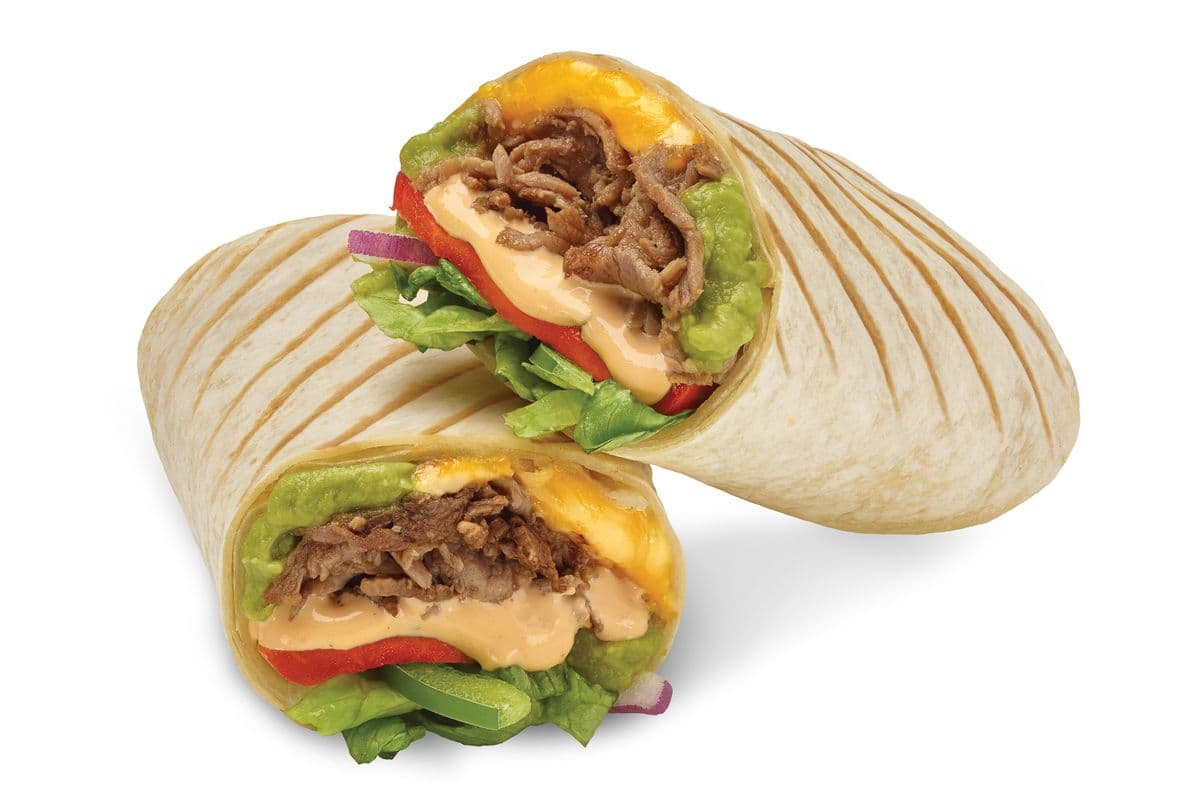 Wrap au steak chipotle et guacamole / Chipotle Steak & Guacamole Wrap (610 Cals)