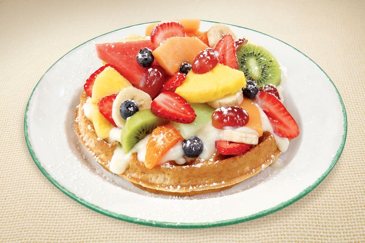 Waffle with fresh fruit