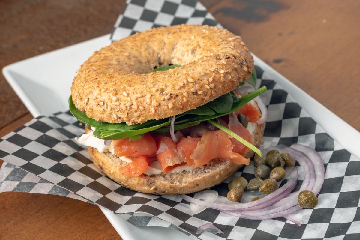 Smoked Salmon and Cream Cheese Bagel