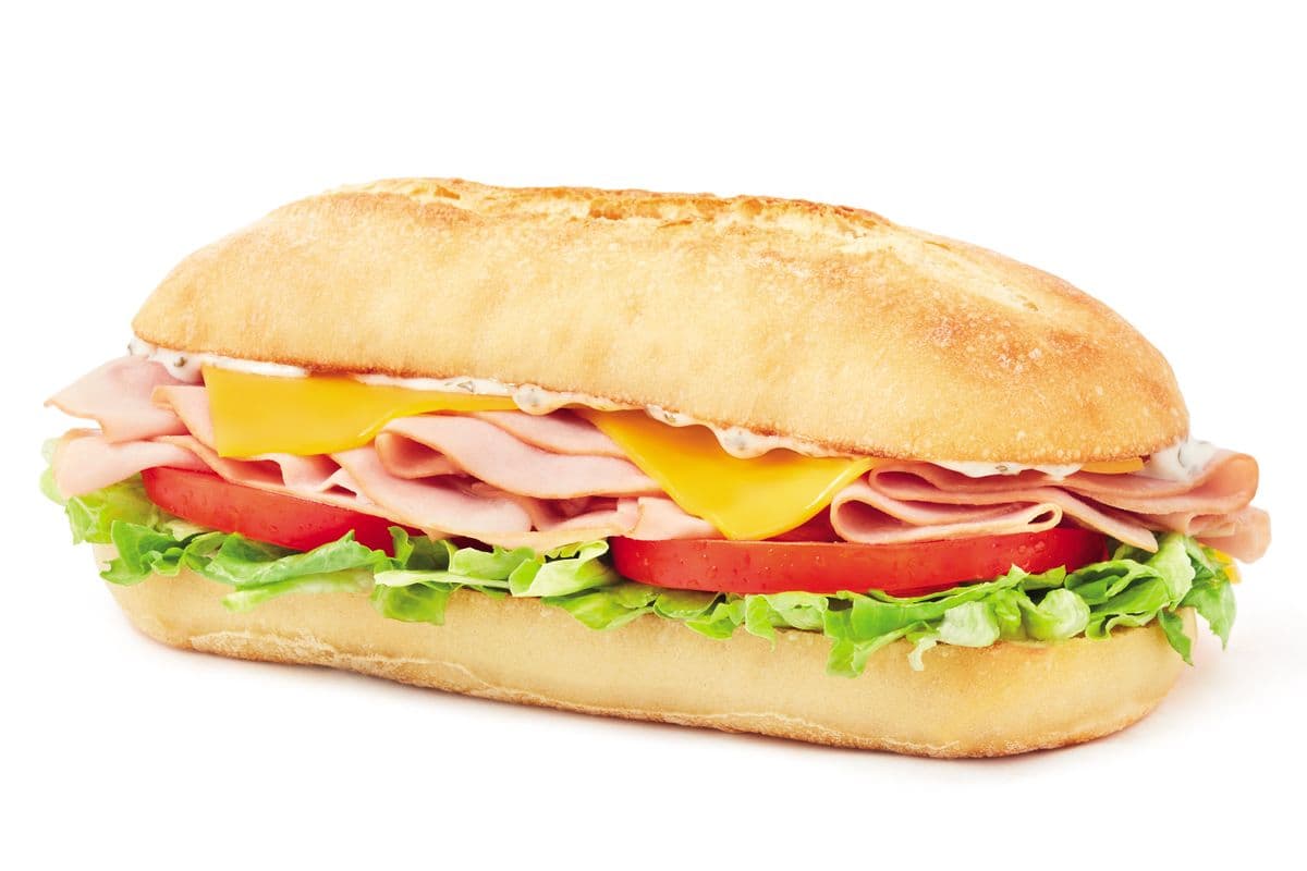 Sandwich jambon et fromage cheddar
