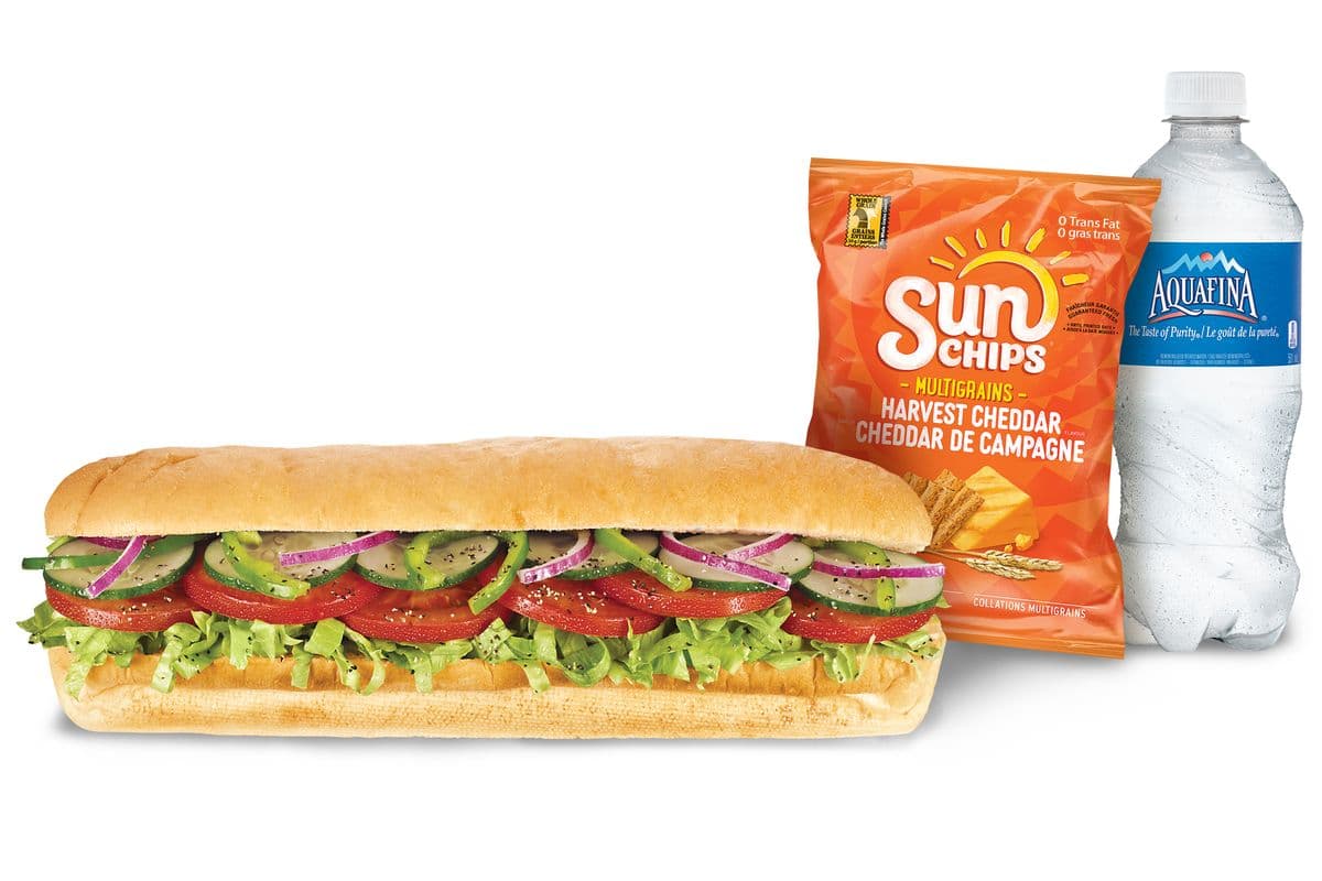 Combo Végé-délice® 12" / Footlong Veggie Delite® Sub Combo (550-1100 Cals)