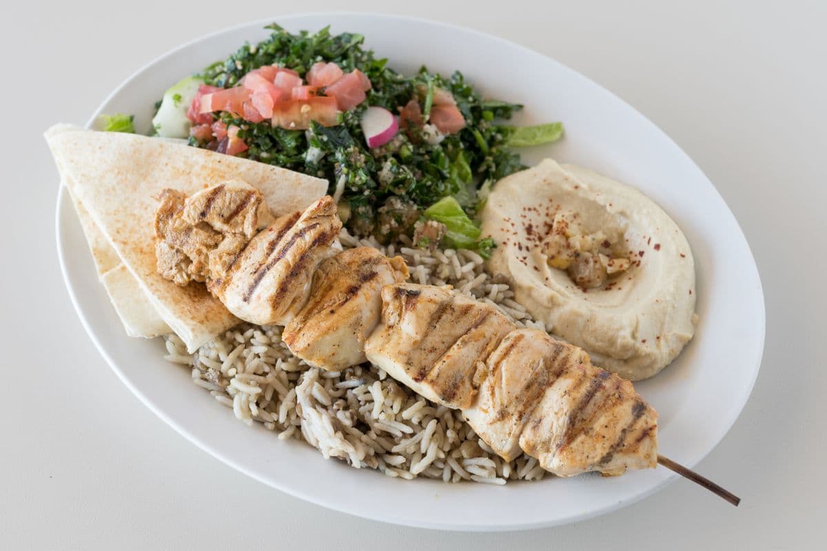 Chicken Kabob Plate (1 Skewer)