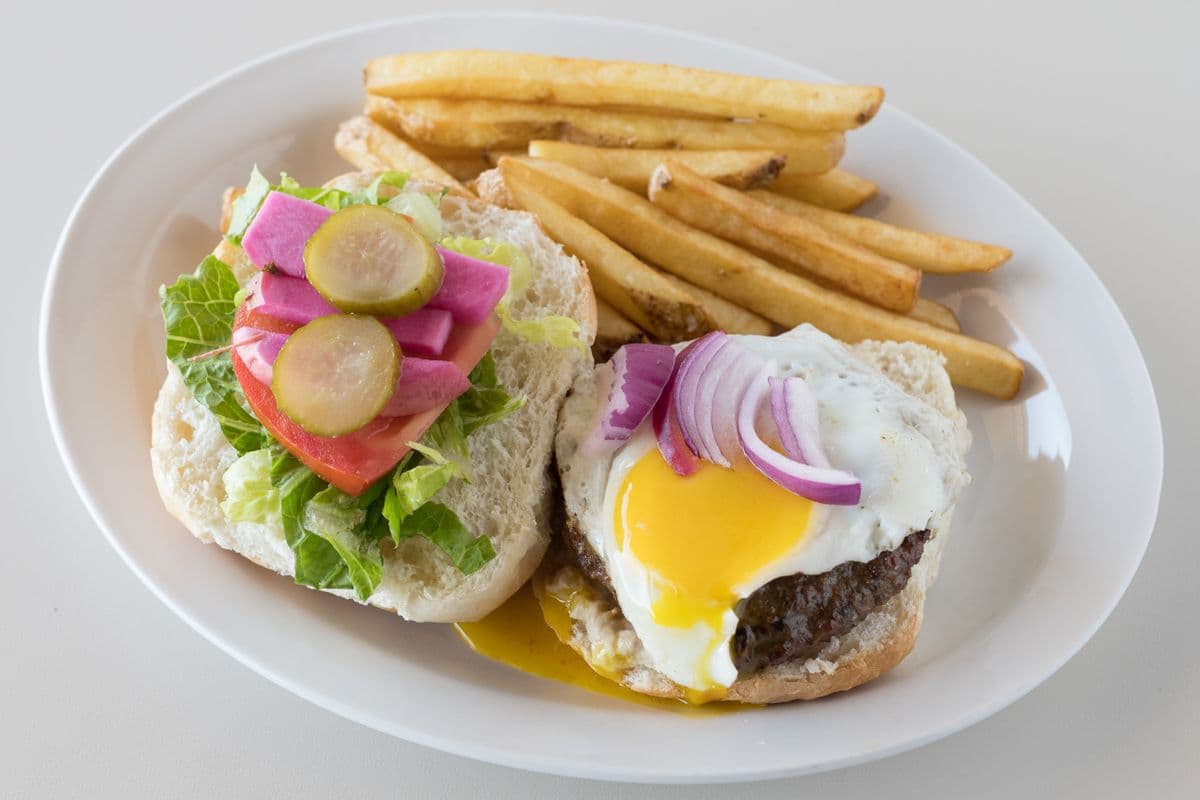 Lamb Burger with Salad or Fries