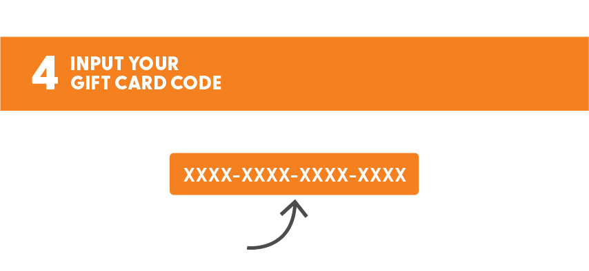 Input your gift card code.